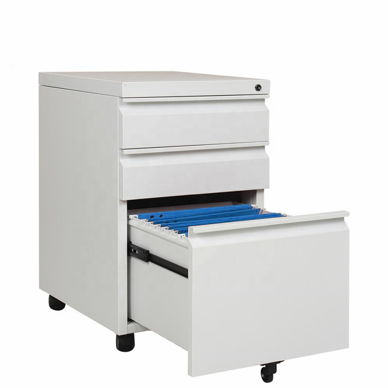 Metal Mobile Pedestal Movable Cabinet 3 Drawers