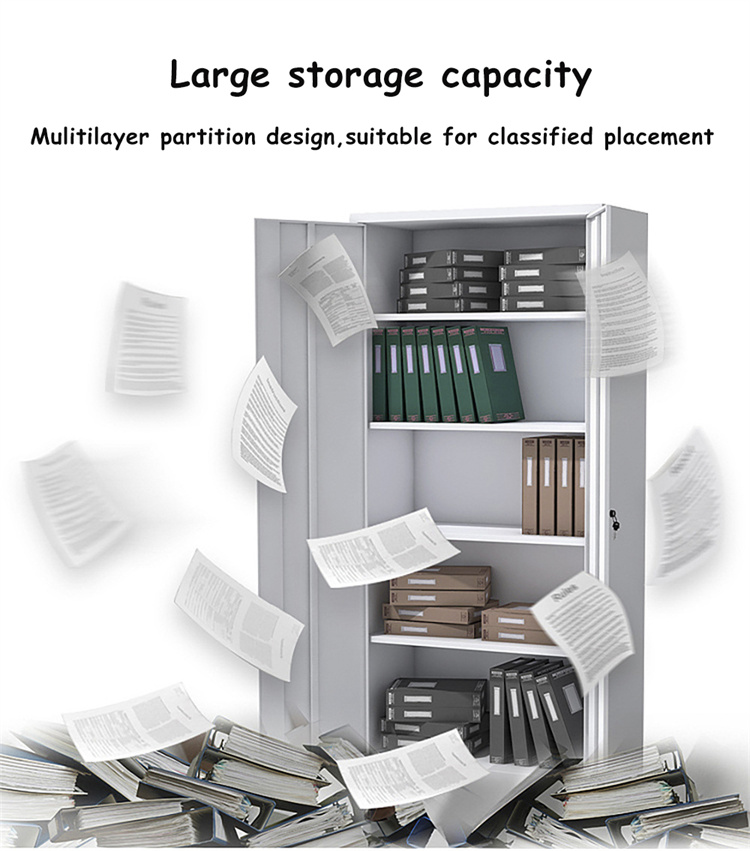 2 Doors Steel File Cabinet with 4 Adjustable Shelv08