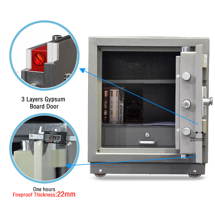 2 Lock Fire-proof Safe Box03