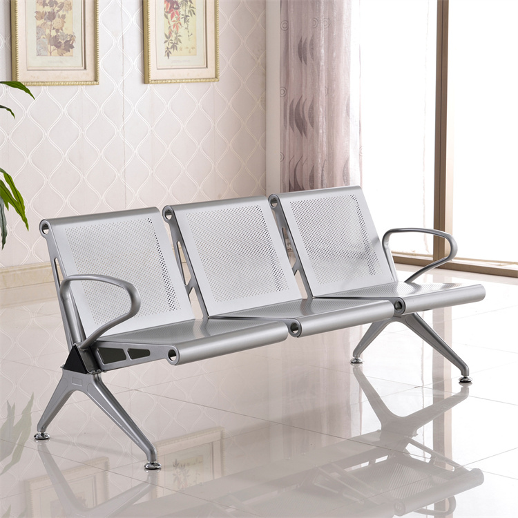 3 Seaters Steel Mesh Waiting Chair01