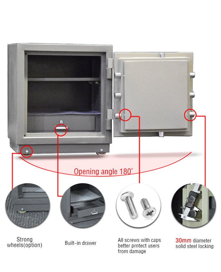 2 Lock Fire-proof Safe Box01